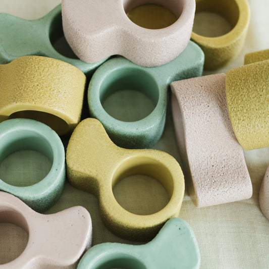 Ava | Napkin Ring | Curved Chaos | Price per Unit